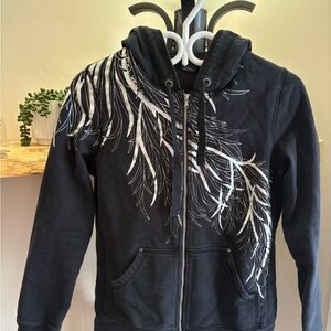 Calvin Klein Black Hoodie with White Accents